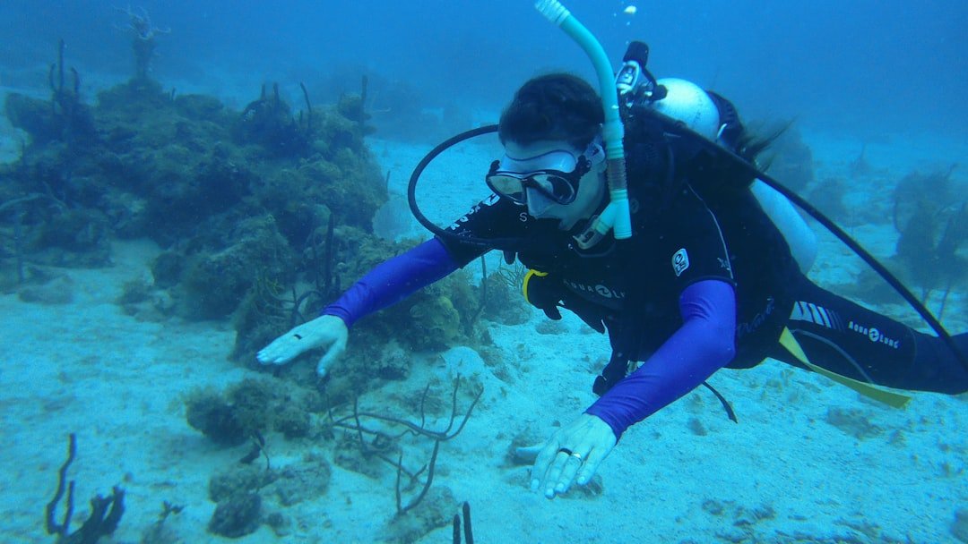 scuba diving gloves underwater
