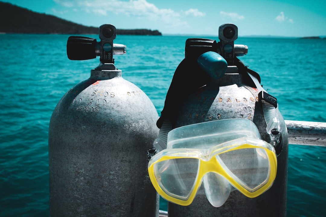 underwater diving air tanks