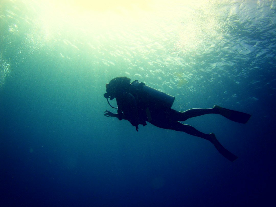 scuba diving equipment underwater