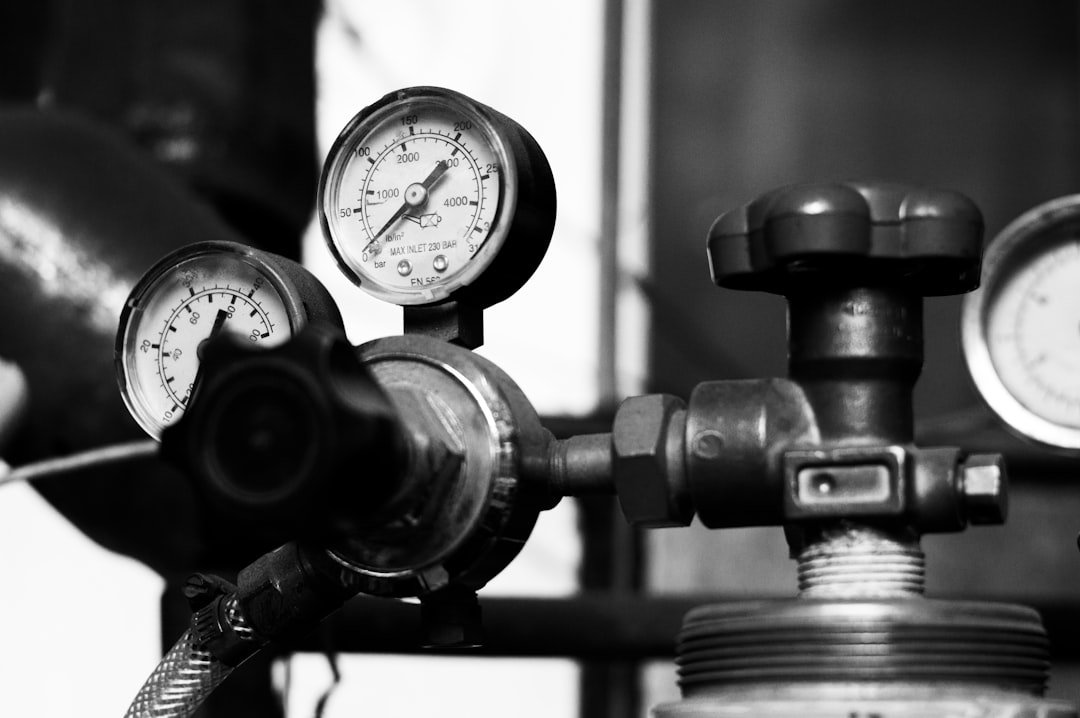 regulator valve equipment close-up