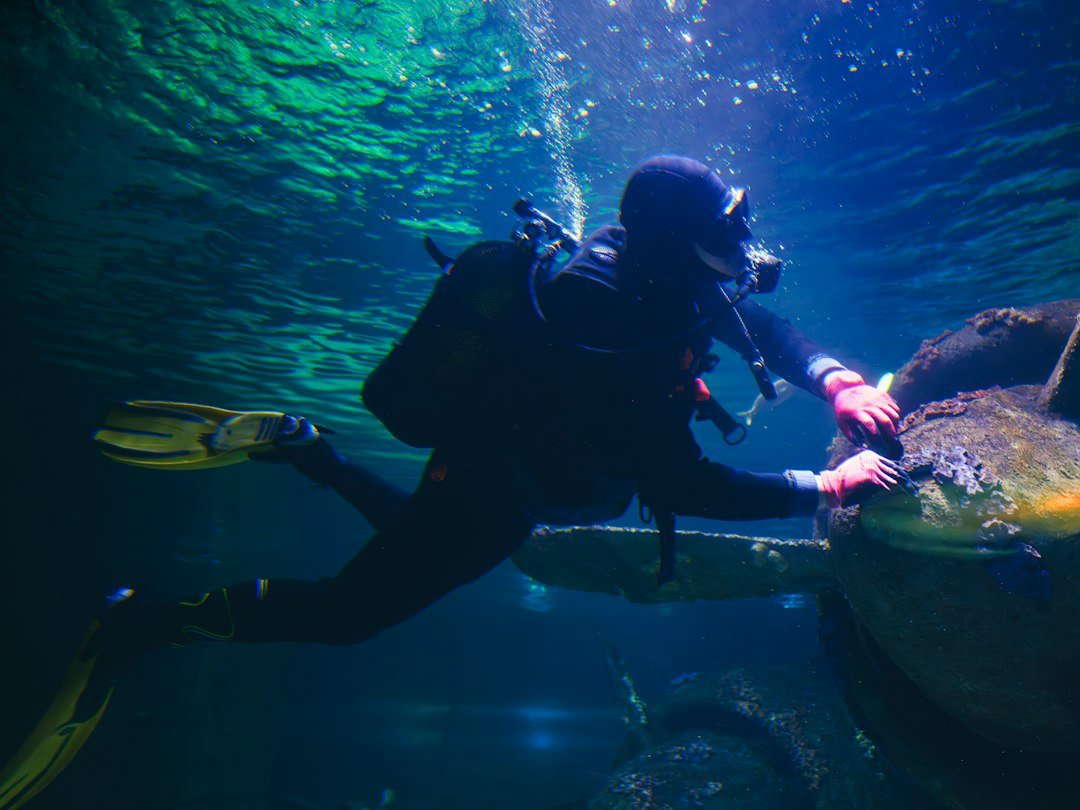 dive computer wrist display underwater